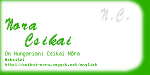 nora csikai business card